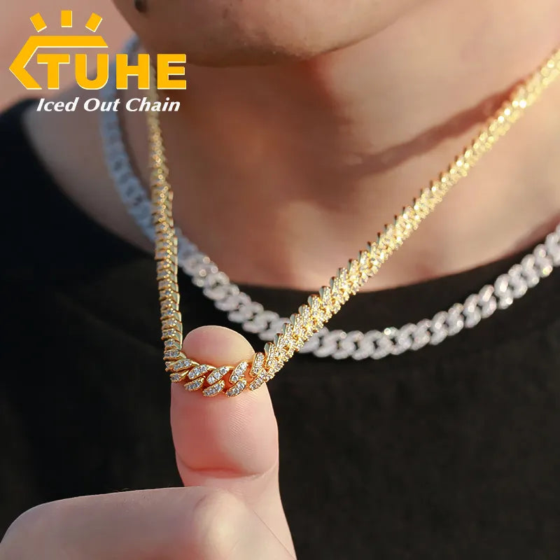 6mm 8mm Width Fashion Miami Cuban Chain Necklace