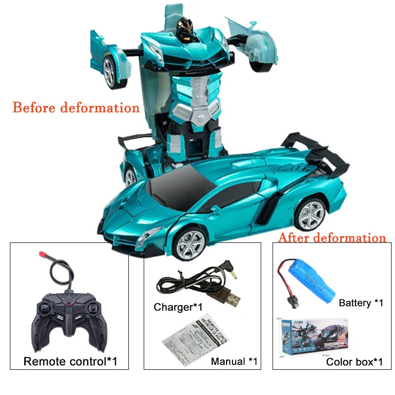 2IN1 Electric RC Car Transformation Robots One-key Deformation