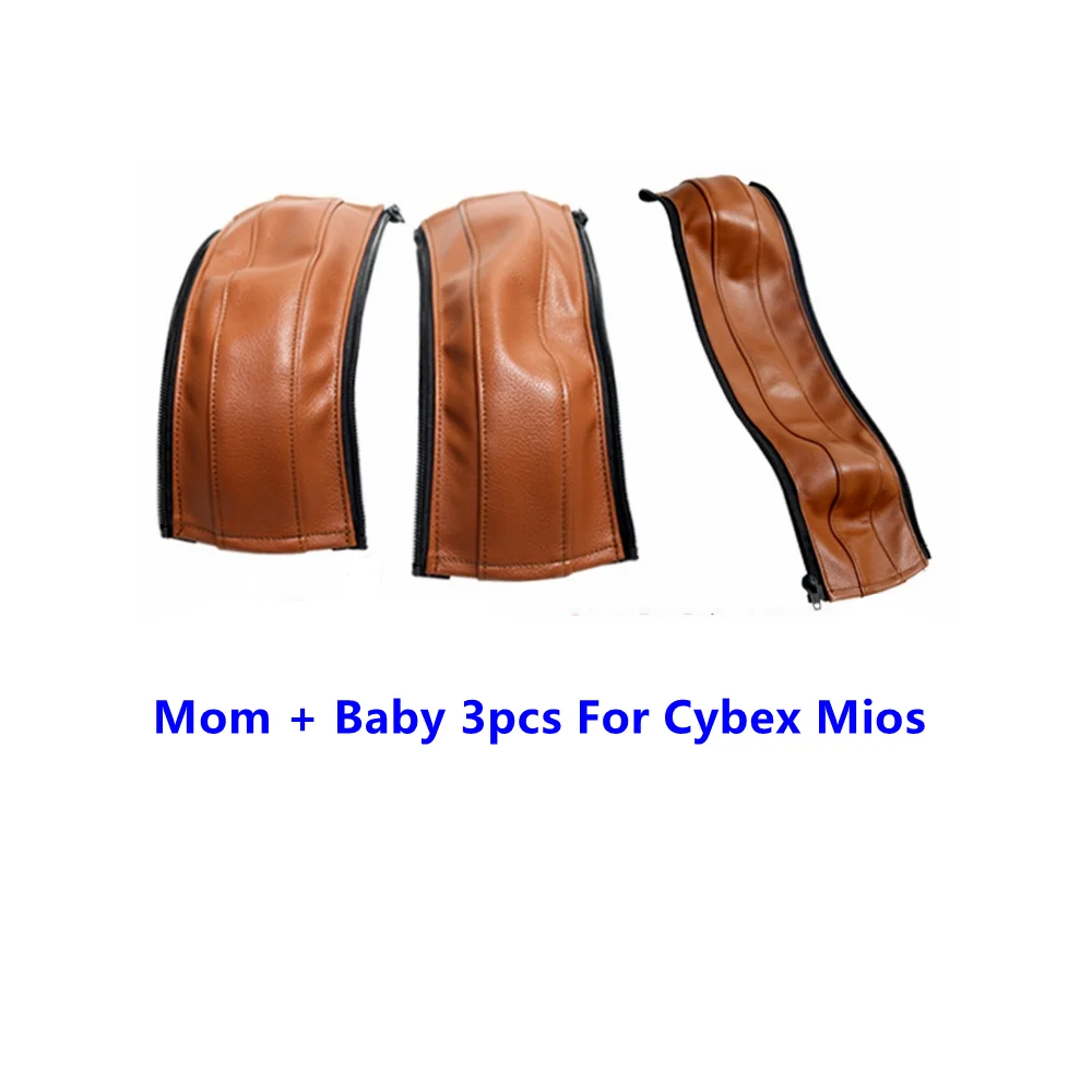 Stroller PU Leather Handle Covers Fit Cybex Mios