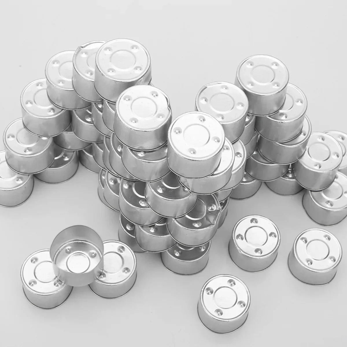 50Pcs Empty Candle Tins Lightweight Premium Aluminum Tea