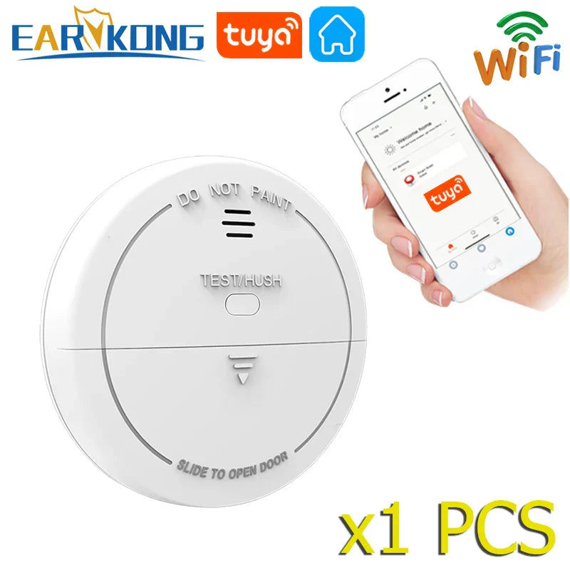 Tuya WiFi Smoke Sensor Fire Protection Top Smoke