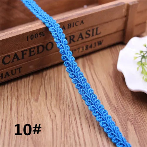 12mm Curve Cotton Lace Trim Centipede Braided Ribbon