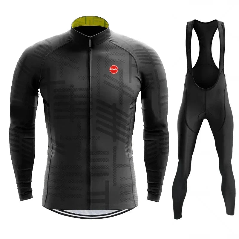 Phtxolue Breathable Long Sleeve Cycling Set Mountain Bike