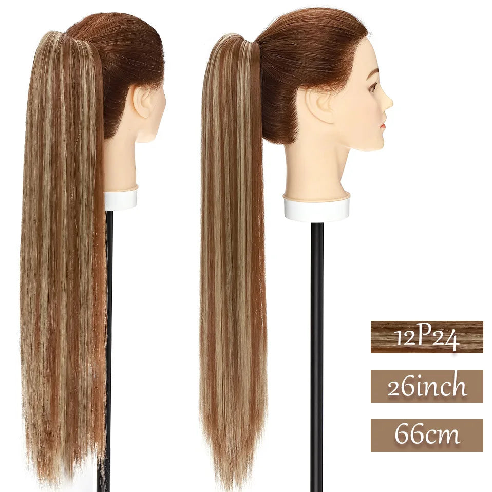 S-noilite Synthetic Long Wavy Fake Ponytail Extension Hair