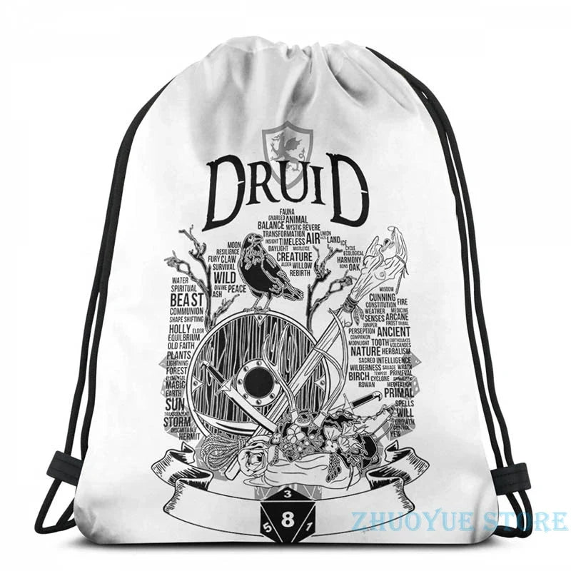 Graphic print RPG Class Series Druid Black