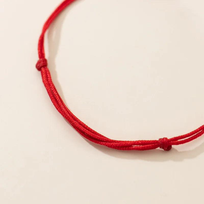 La Monada 925 Silver Fish Red Rope Bracelets