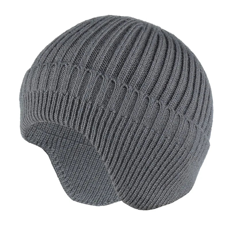 Winter Ears Protected Hats for Men Thicker Beanies