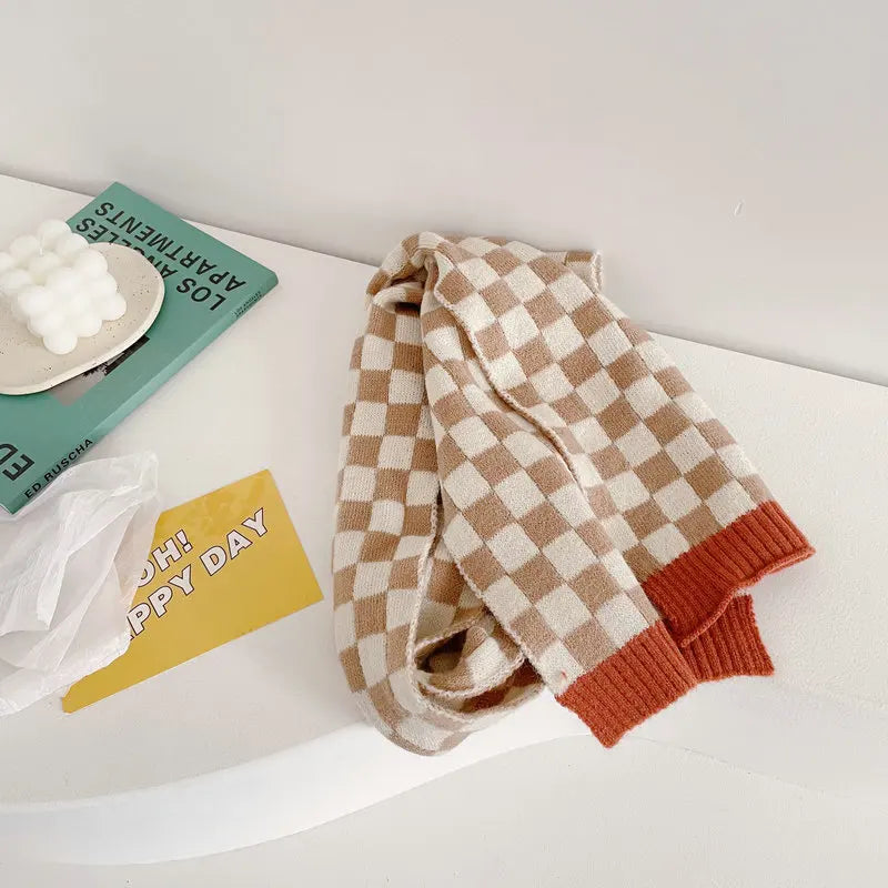 New Autumn Winter Korean Style Unisex Kids Plaid