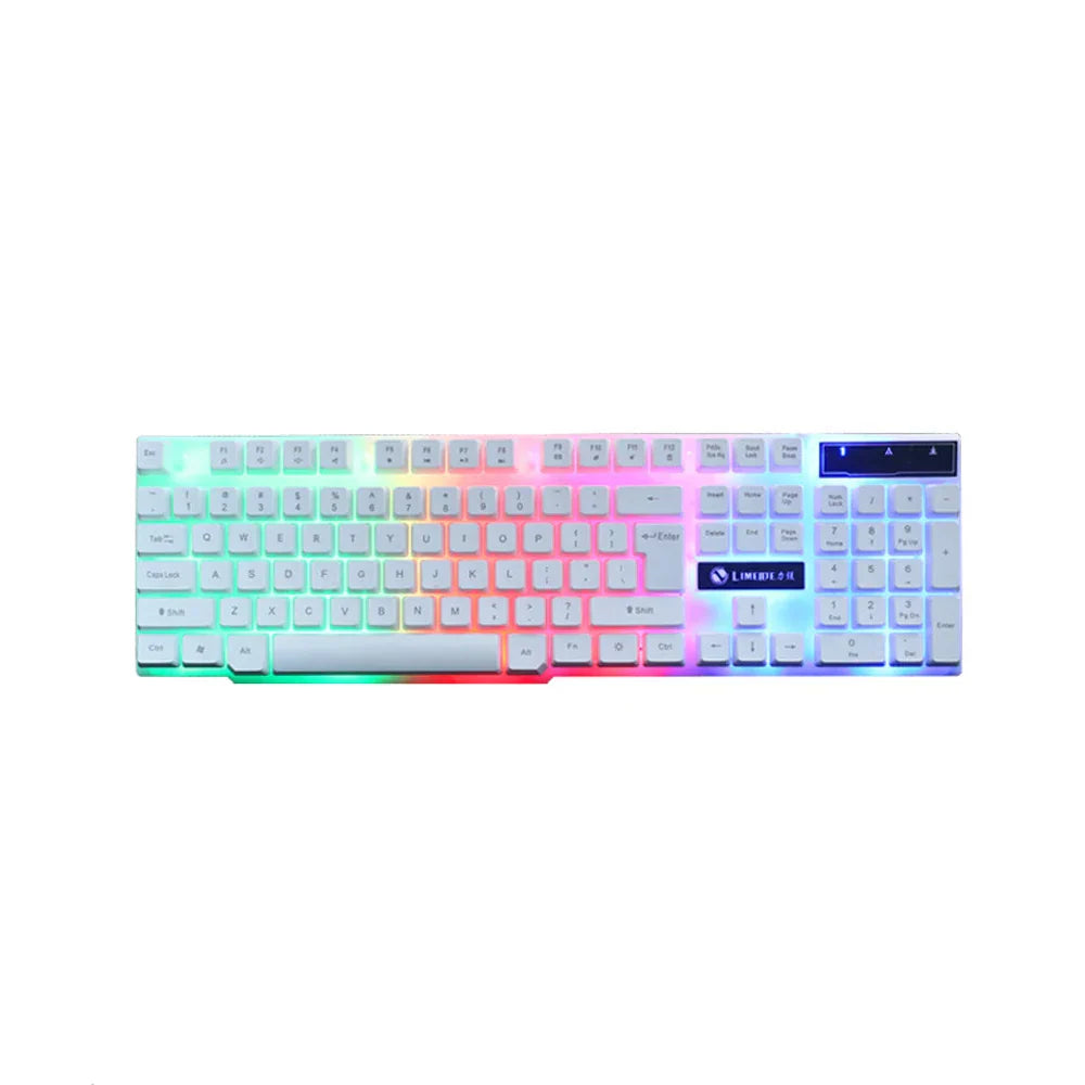 USB Wired Gaming Keyboard Mouse Combos PC Rainbow