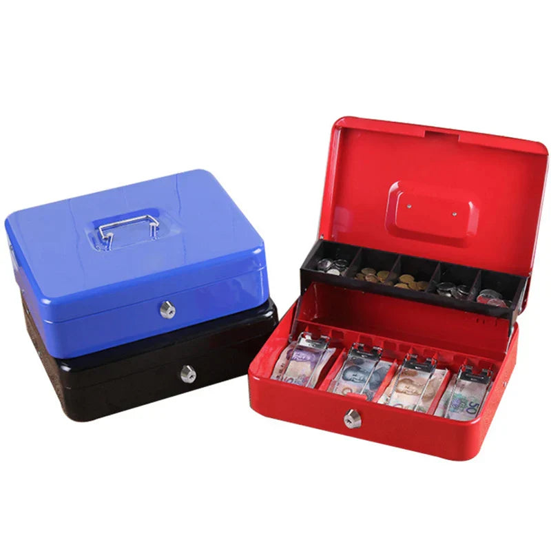 Locked Large Cashier Drawer Metal Cash Box 2