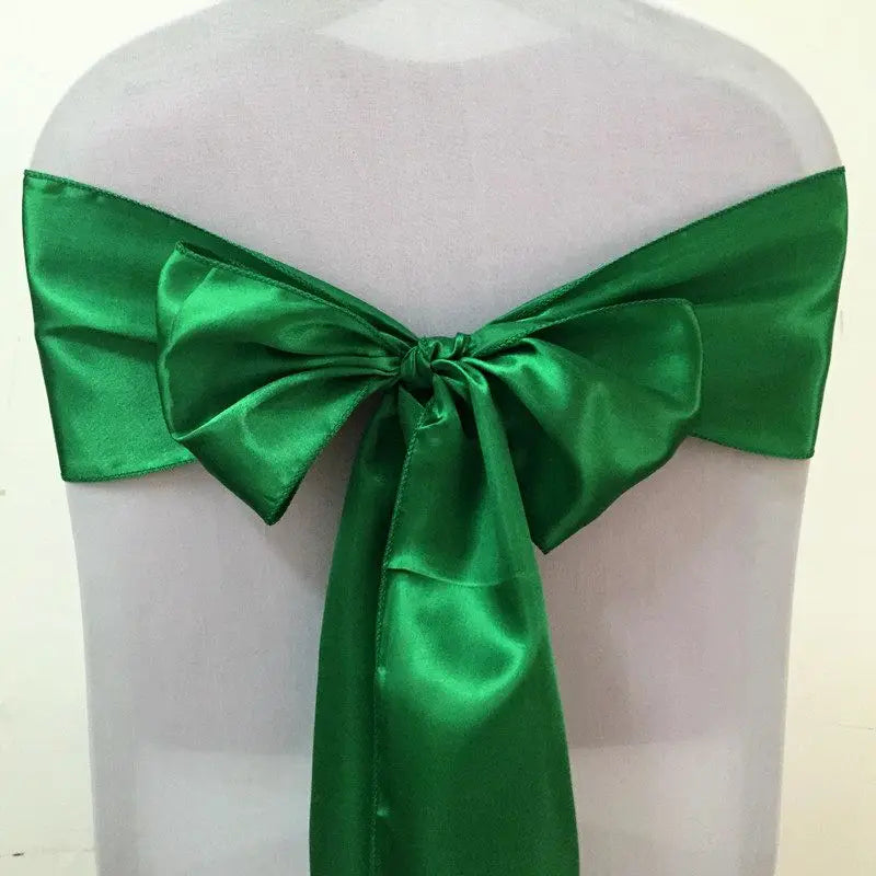 10pcs/50pcs Satin Chair Sash Knots Hotel Party Banquet