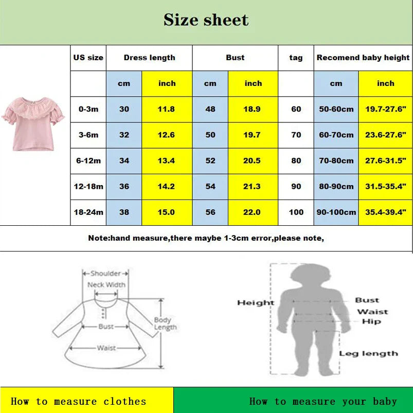 Sweet Princess Style Baby Girls Summer Solid Color