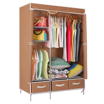 Non-Woven Fabrics Wardrobe Coffee Fabric Closet Portable Folding