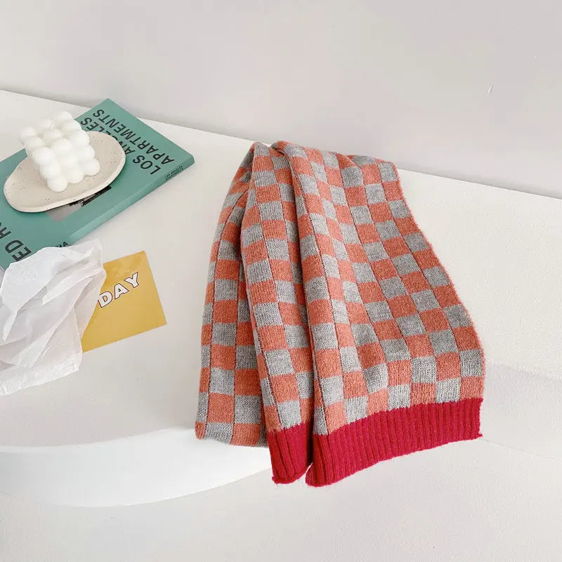 New Autumn Winter Korean Style Unisex Kids Plaid