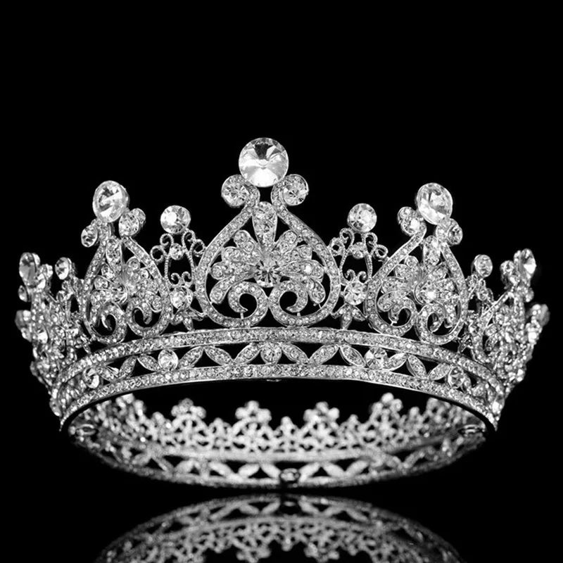 Wedding Crown Gold Silver Color Rhinestone Crystal Diadem