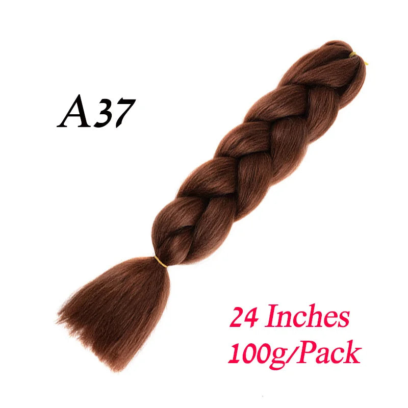 Synthetic Jumbo Braiding Hair Extension 24 " Heat
