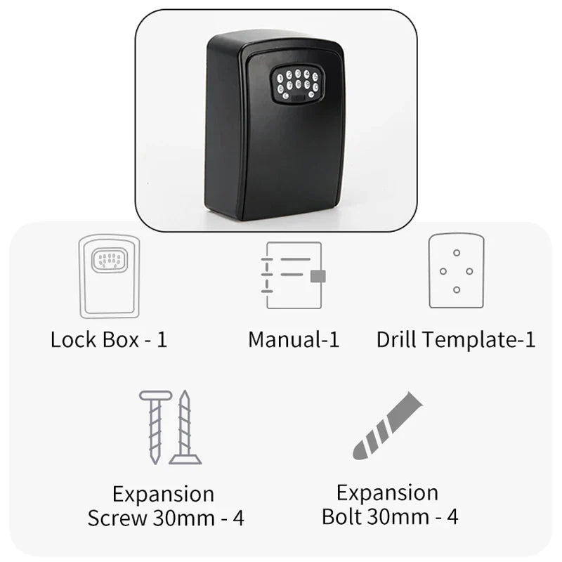 Tuya Smart Key Lock Box Wall Mounted Aluminum