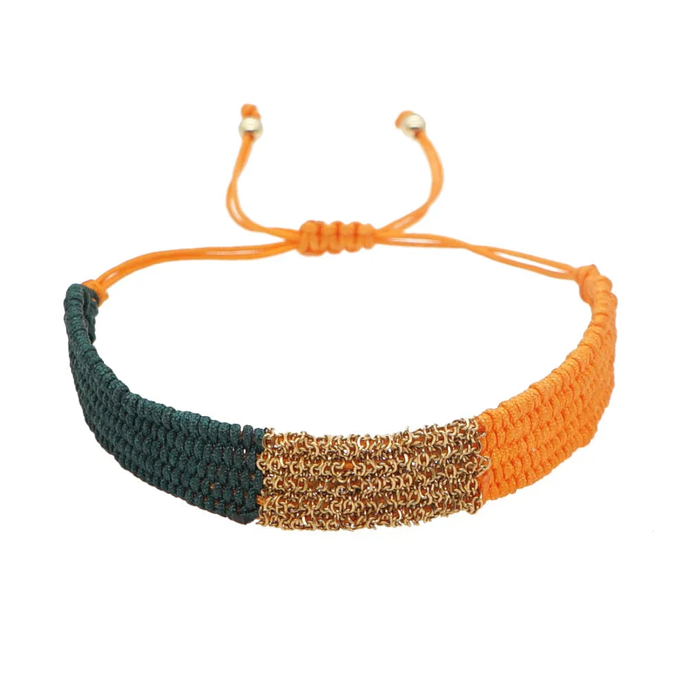 Go2Boho Braided Thread Bracelet for Women Rope Metal