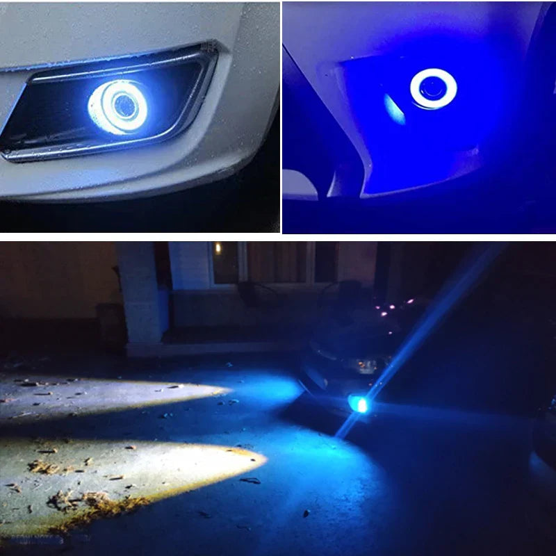 2pcs 3.0" COB LED Angel Eyes Fog Lamp 12V Universal