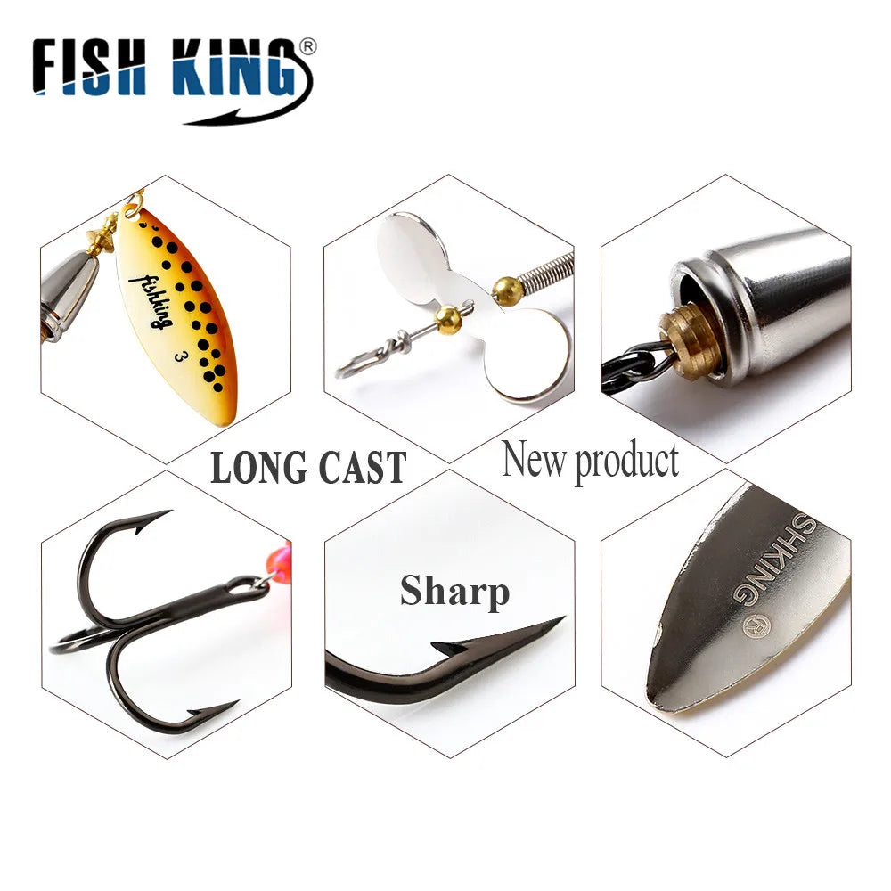 FISH KING 15g Spinner Artificial Bait Fishing Lure