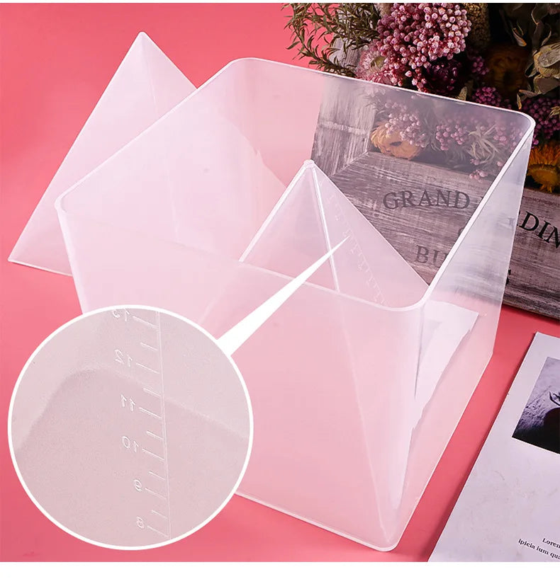 15Cm Large Pyramid Silicone Mold with Fixed Frame