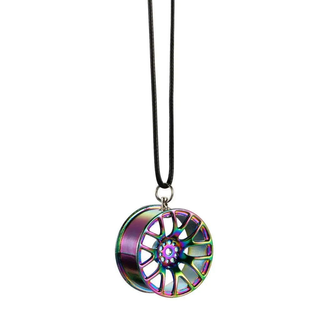 Car Ornament Pendant Metal Wheel Hub Flywheel Hanging