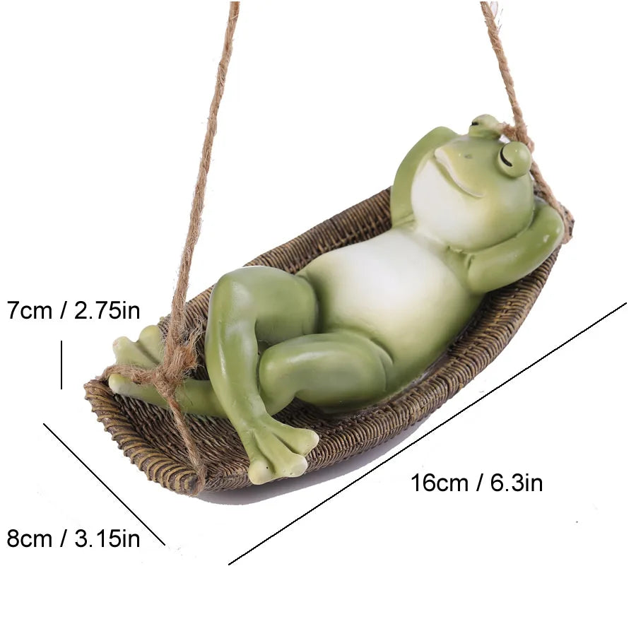 Creative Cute Frogs Cat Dog Resin Lying Santa