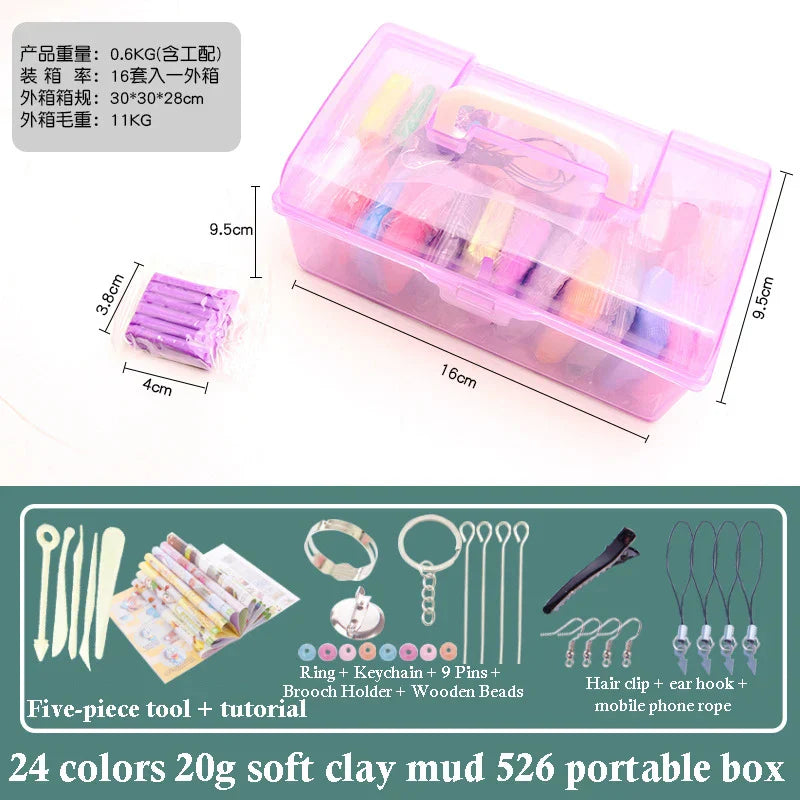 32 Color 3D Clay Plasticine Portable Box New