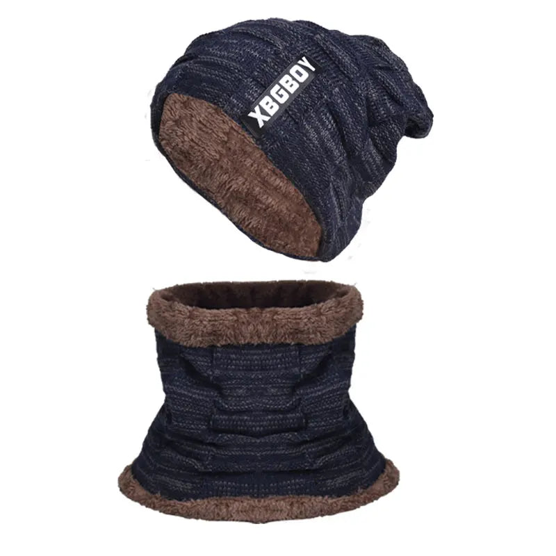2019 Winter Beanie Hats Scarf Set Warm Knit