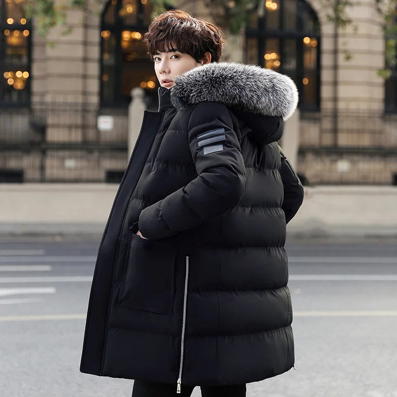 Jacket Winter Men Clothing Streetwear Down Cotton Coat