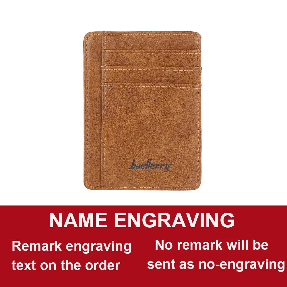 2022 Mini Men's Card Wallet – Customized PU Leather Holder