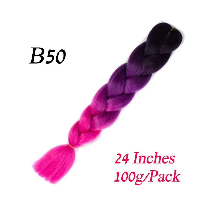 Synthetic Jumbo Braiding Hair Extension 24 " Heat