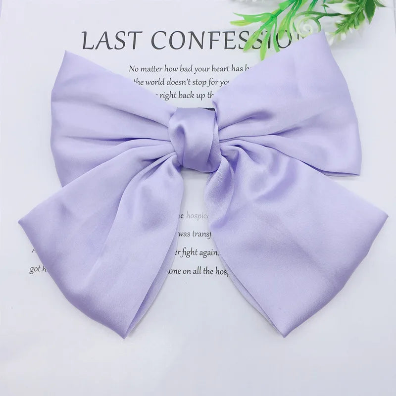 Fashion Ribbon Hairgrips Big Large Bow Hairpin For