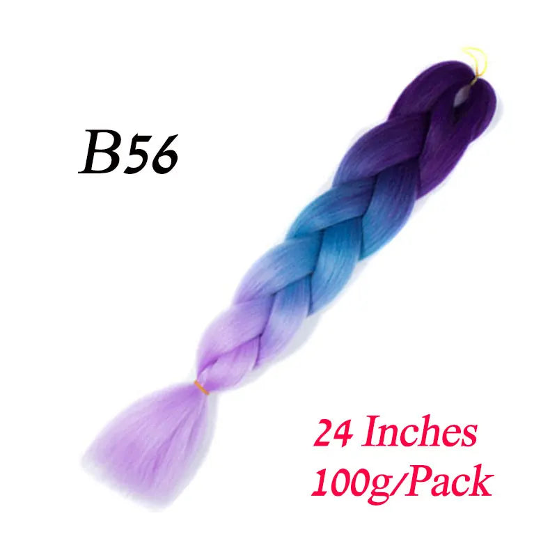 Synthetic Jumbo Braiding Hair Extension 24 " Heat