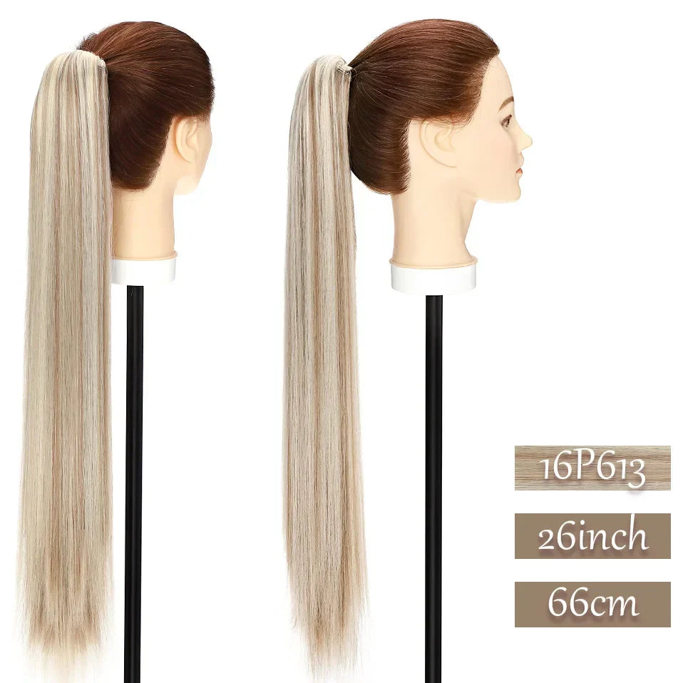 S-noilite Synthetic Long Wavy Fake Ponytail Extension Hair