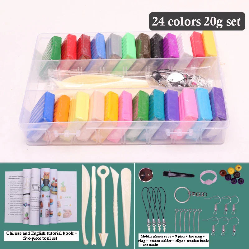 32 Color 3D Clay Plasticine Portable Box New