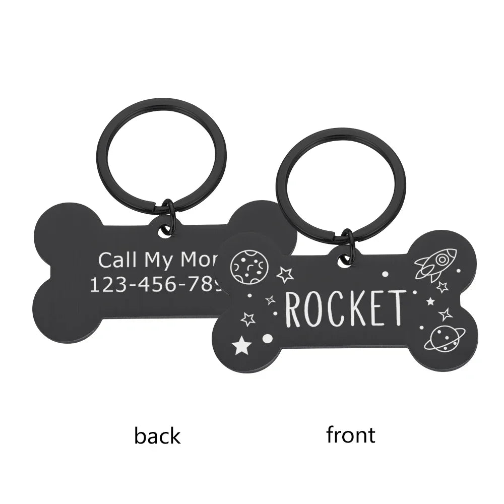 Custom Dog ID Tag Personalized Pet Name Address