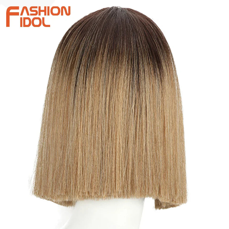 FASHION IDOL 10 Inch Bob Wigs Straight Hair