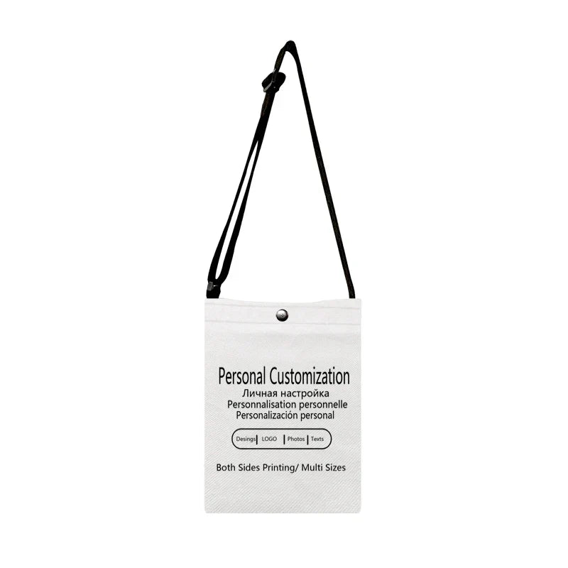 DIY Logo Custom Crossbody Canvas Bag Casual Leisure