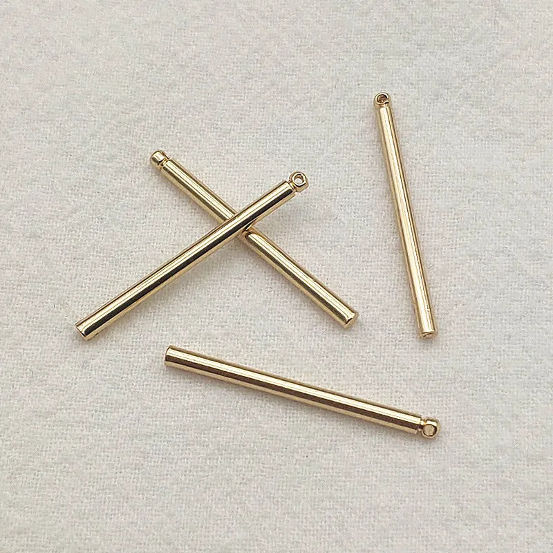 3060mm 100pcs Brass Pendants Cylinder Charm