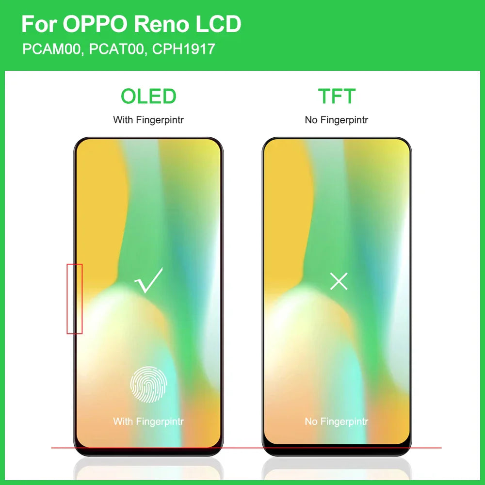 Amoled/TFT For Oppo Reno PCAT00 PCAM00 CPH1917 LCD