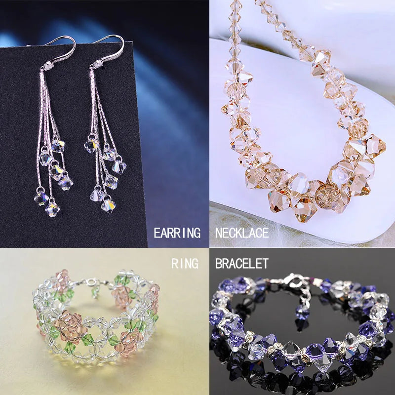 Wholesale 4mm6mm Bicone Beads glass beads Crystal Beads