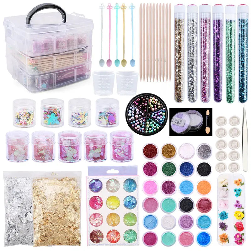 Epoxy Resin Accessories Kit With 3 Layers Box