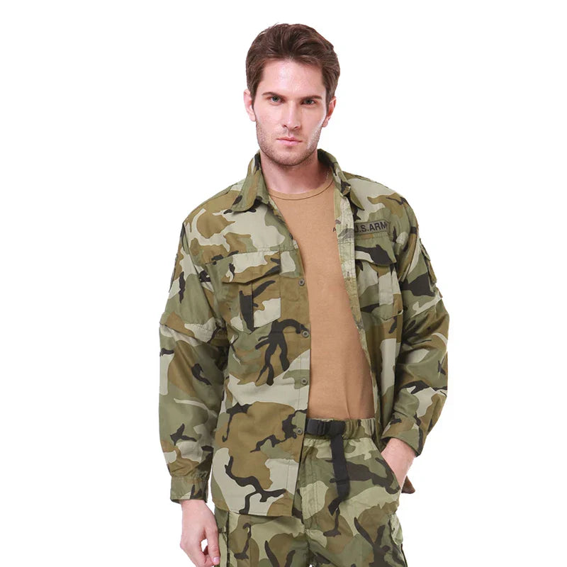 Quick Drying Men's Casual Shirt Detachable Sleeves Oversized