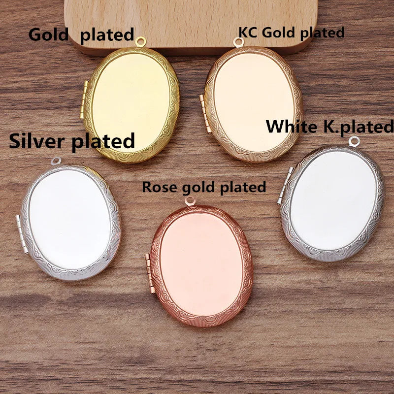 5 PCS Fit 30*40mm Oval Cabochon Metal Brass