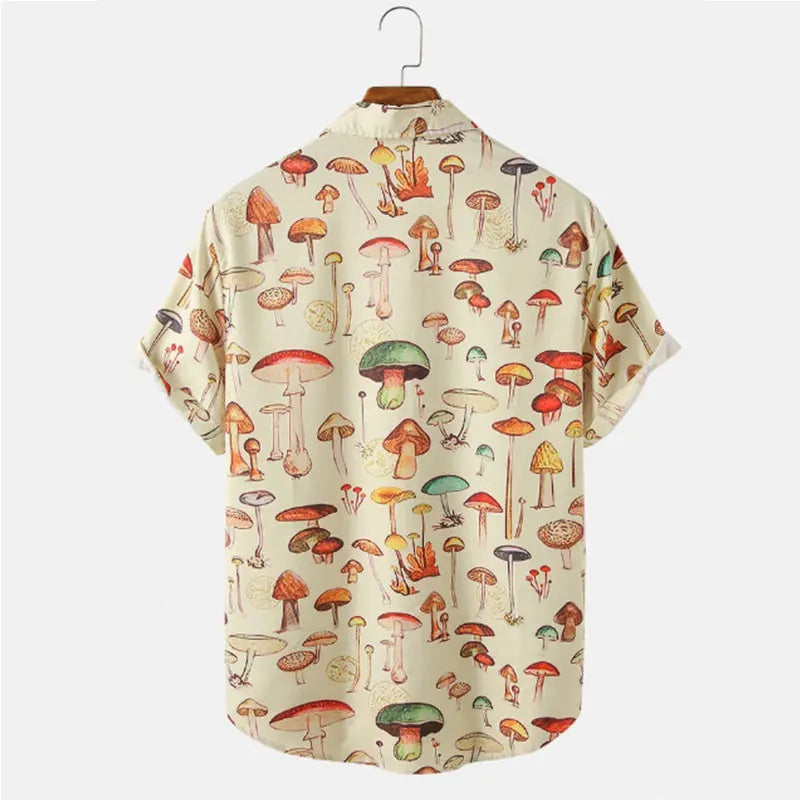 2023 Men's Hawaiian Shirt Fashion Casual Streetwear Turn-down