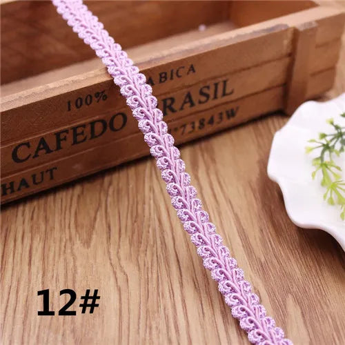 12mm Curve Cotton Lace Trim Centipede Braided Ribbon