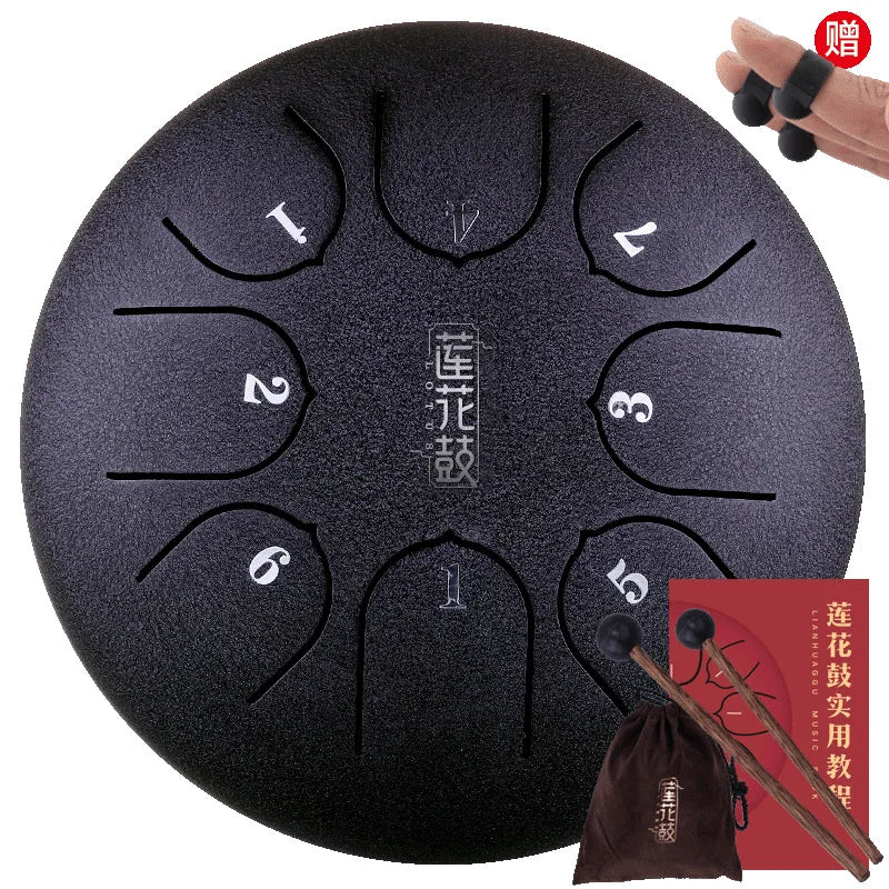 Hluru Glucophone Steel Tongue Drum 6 Inch 8