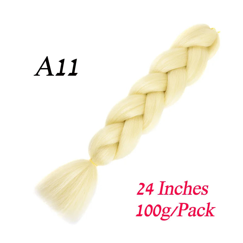 Synthetic Jumbo Braiding Hair Extension 24 " Heat