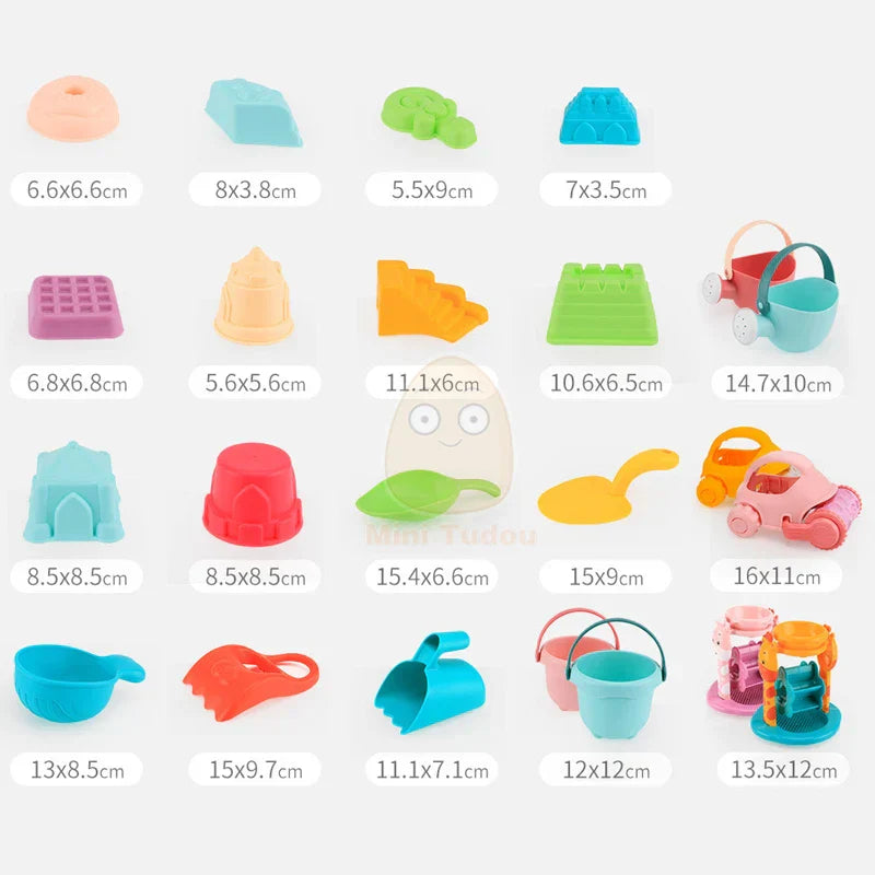 Summer Silicone Soft Baby Beach Toys Kids Mesh